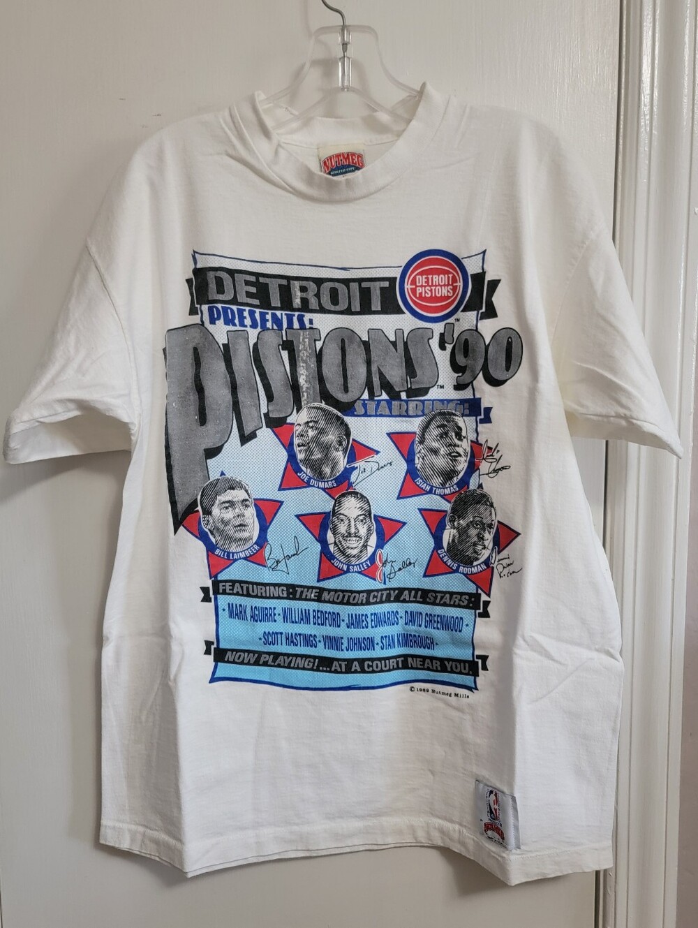 Detroit Pistons '90 vintage all-stars white T-shirt